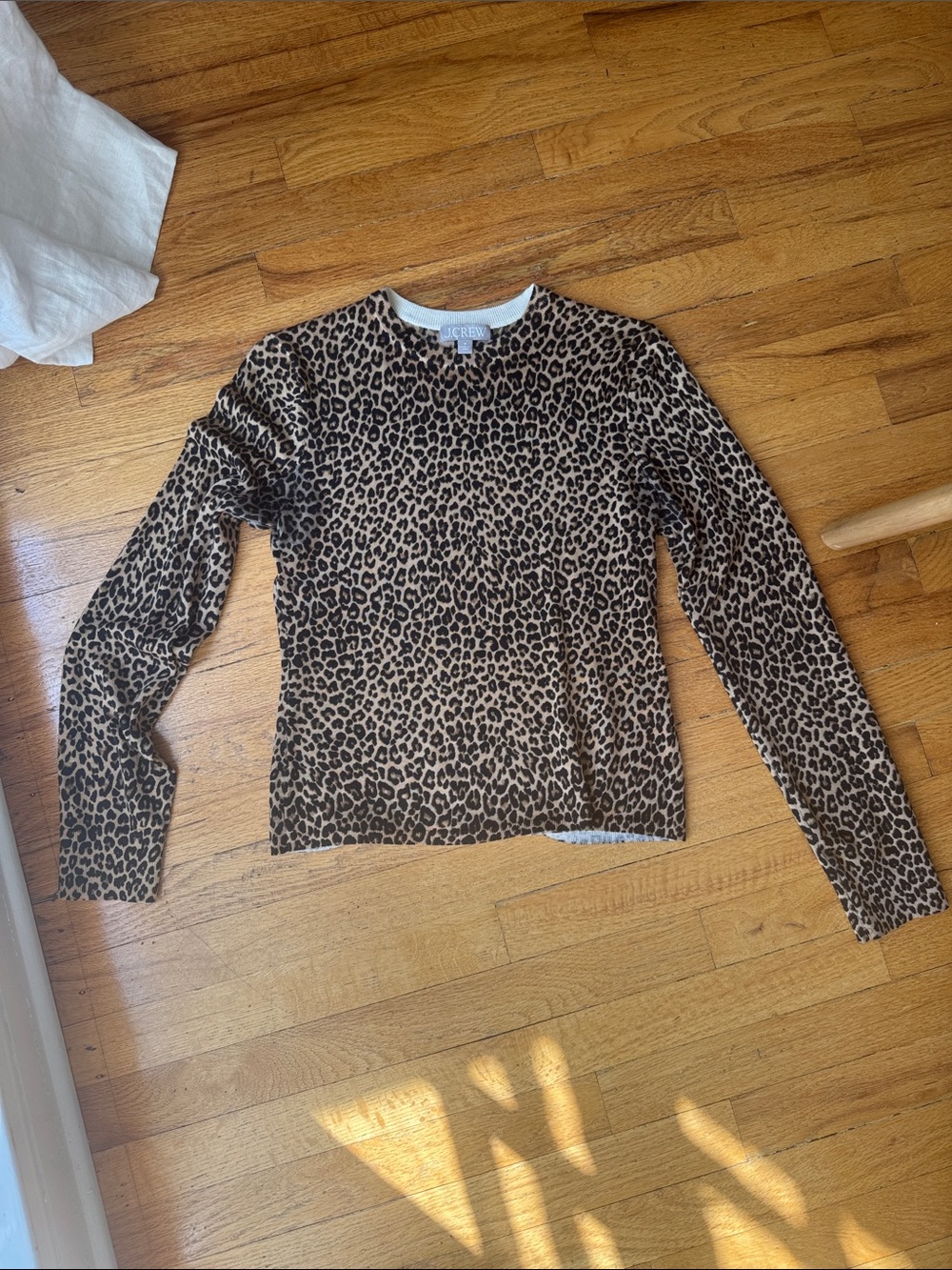 J. Crew Women's Leopard Crewneck Sweater in Brown and Black